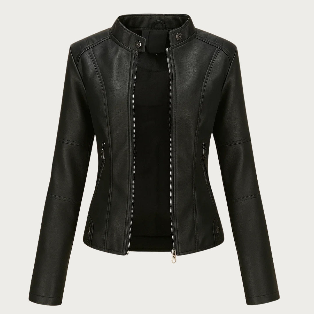 Jeniffer™ | Casaco de Couro Moderno