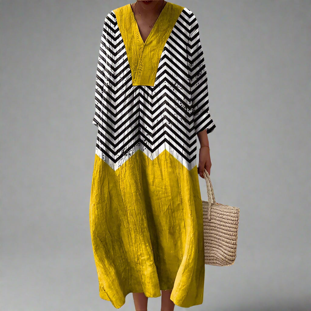 Carla™ | Vestido Geométrico Elegante