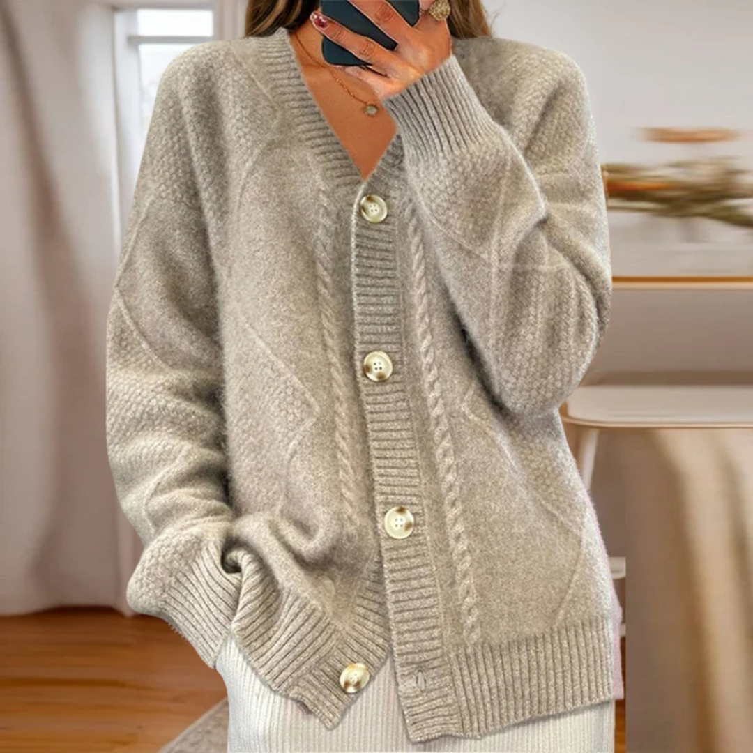 Éloise™ | Cardigan de Malha Canelada
