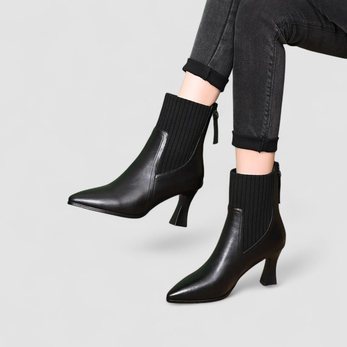 Clara™ | Botas com plataforma em Couro