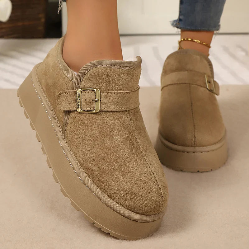 Aurora™ | Botas com plataforma em camurça sintética com forro quente e sola antiderrapante