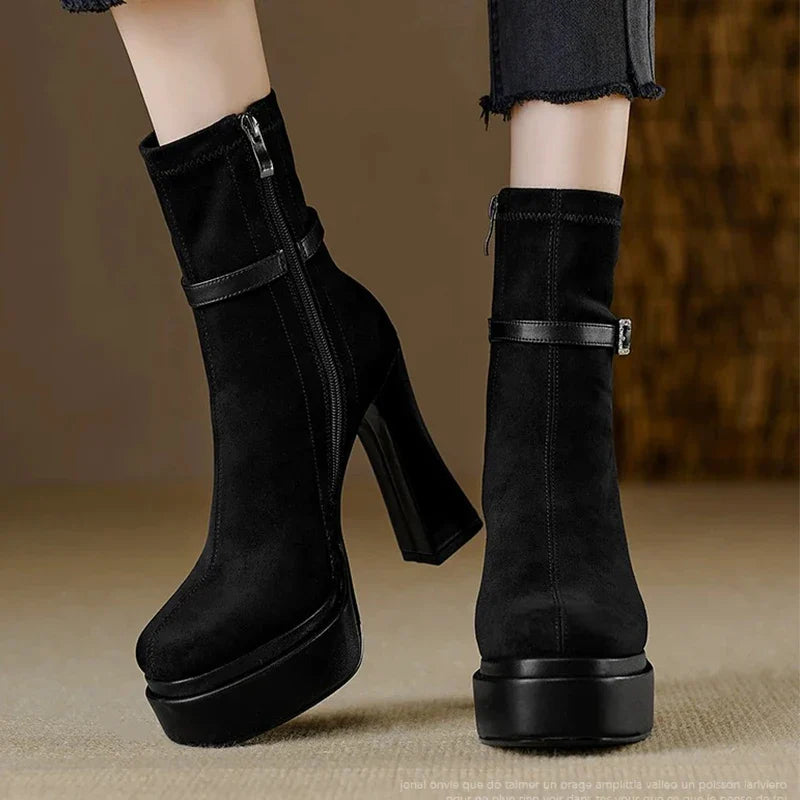 Yanete™ | Botas de plataforma de luxo com conforto e estilo em cada passo