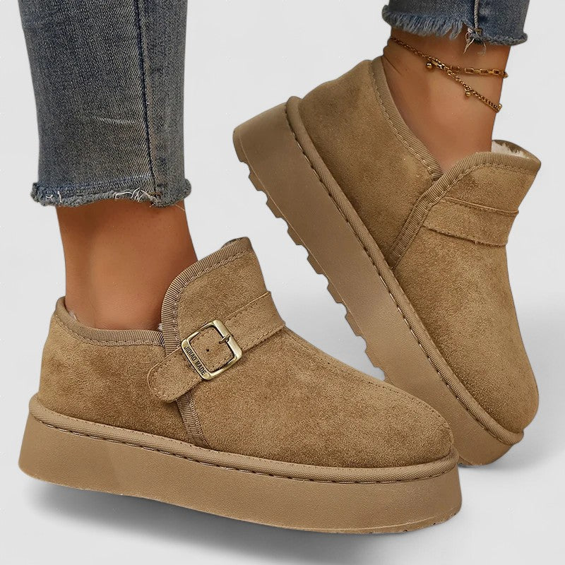 Aurora™ | Botas com plataforma em camurça sintética com forro quente e sola antiderrapante