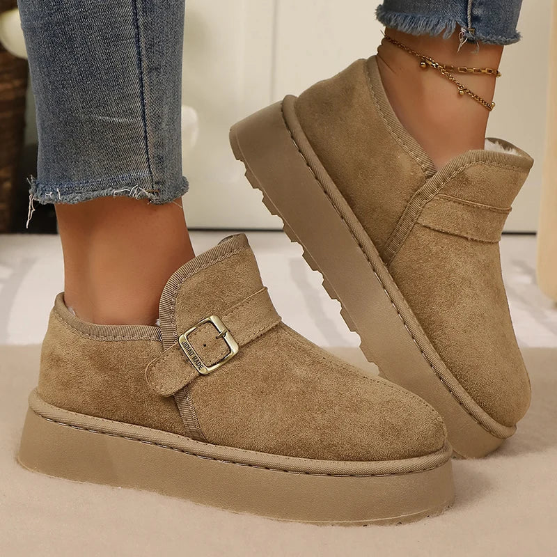 Aurora™ | Botas com plataforma em camurça sintética com forro quente e sola antiderrapante