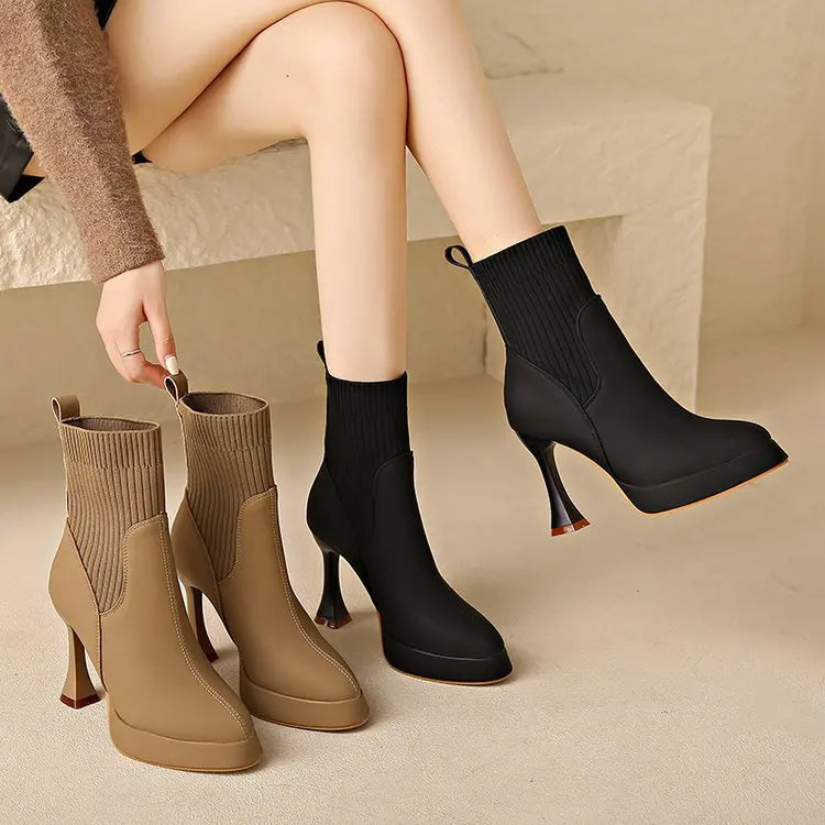 Eugenia™ | Botas com plataforma, Conforto e Elegância Feminina