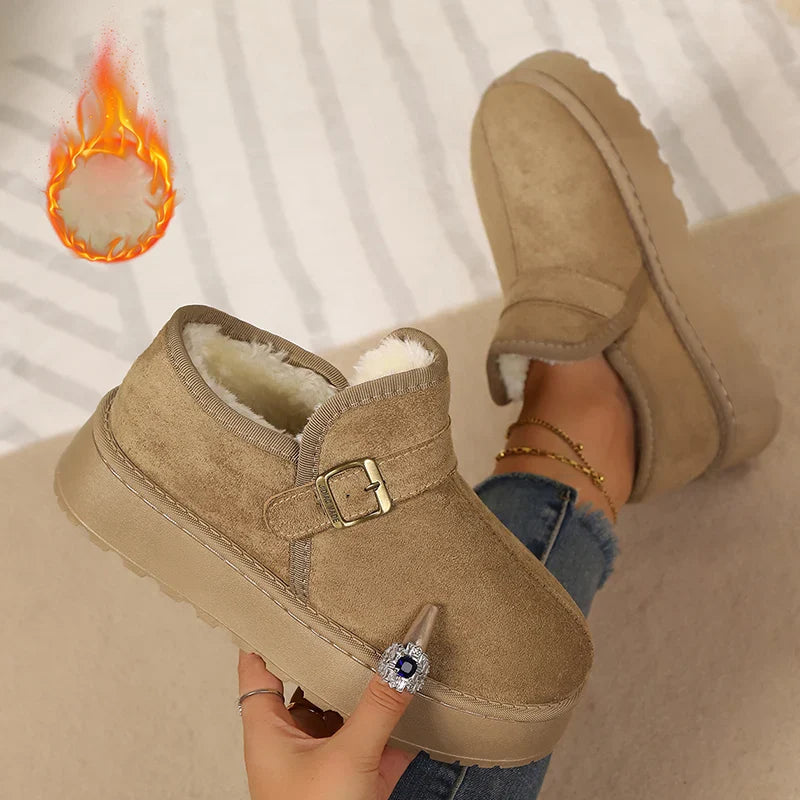 Aurora™ | Botas com plataforma em camurça sintética com forro quente e sola antiderrapante