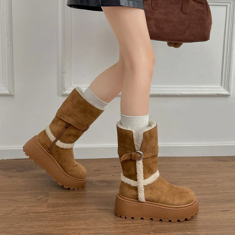 Danna™ | Botas com plataforma de inverno com design moderno e aconchegante