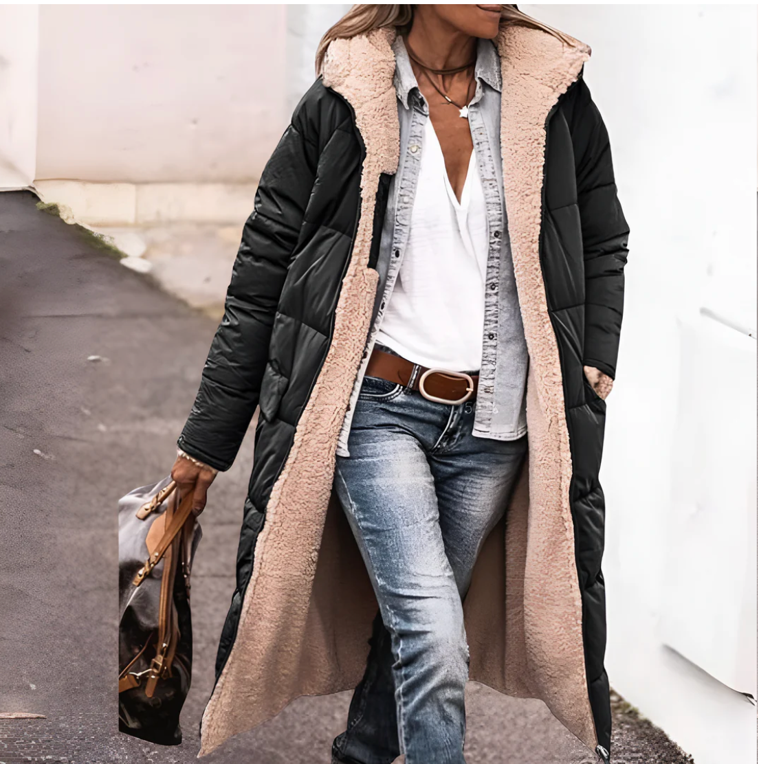 Tânia™ | Casaco Quente Dupla Face