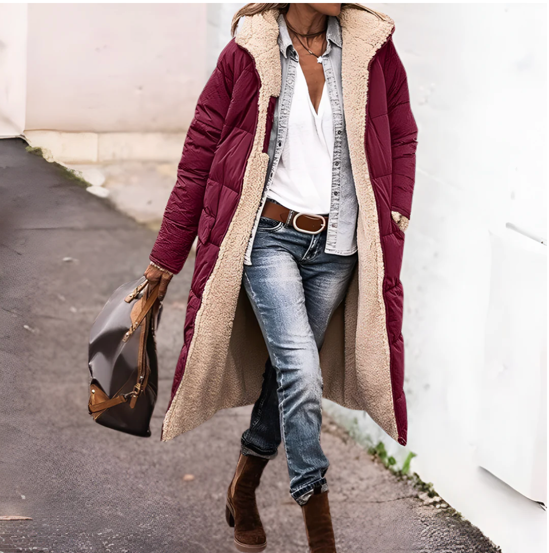 Tânia™ | Casaco Quente Dupla Face