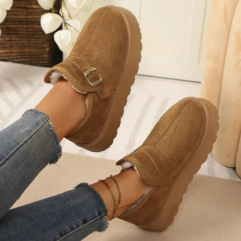 Aurora™ | Botas com plataforma em camurça sintética com forro quente e sola antiderrapante