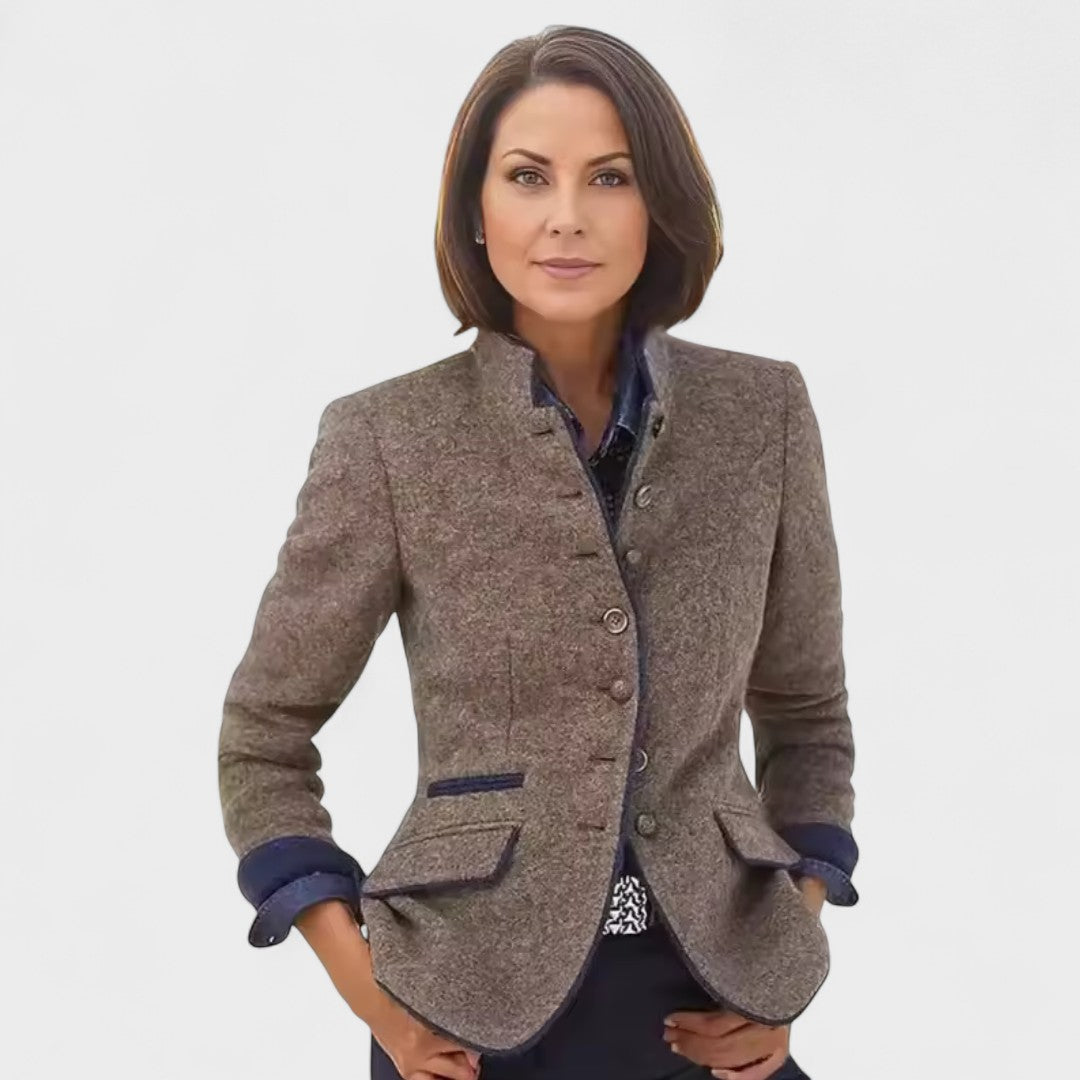 Valeria™ | Cardigan Elegante Com Gola Alta