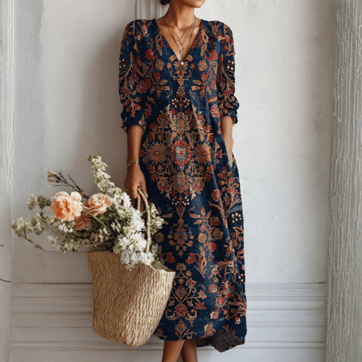 Adela™ | Vestido Floral com Encanto - Vestido | Benedita Lisboa