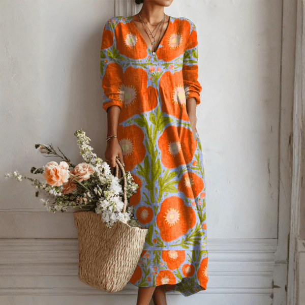 Alba™ | Vestido Floral Encantador - Vestido | Benedita Lisboa