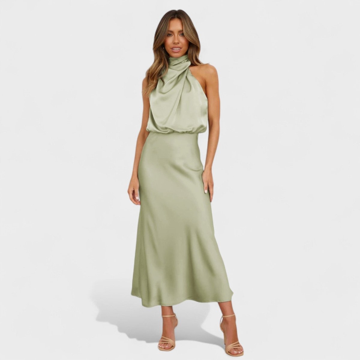 Alba™ | Vestido Satin Elegance - | Benedita Lisboa