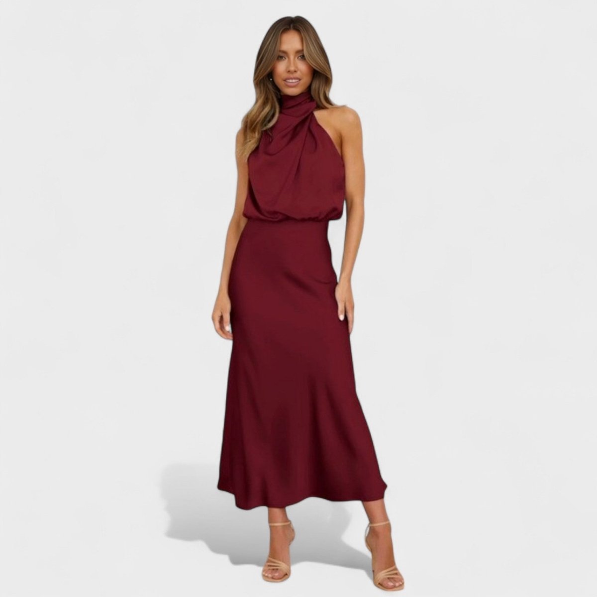 Alba™ | Vestido Satin Elegance - | Benedita Lisboa