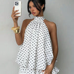 Alice™ | Vestido Mini Halter Solto e Elegante - | Benedita Lisboa