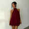 Alice™ | Vestido Mini Halter Solto e Elegante - | Benedita Lisboa