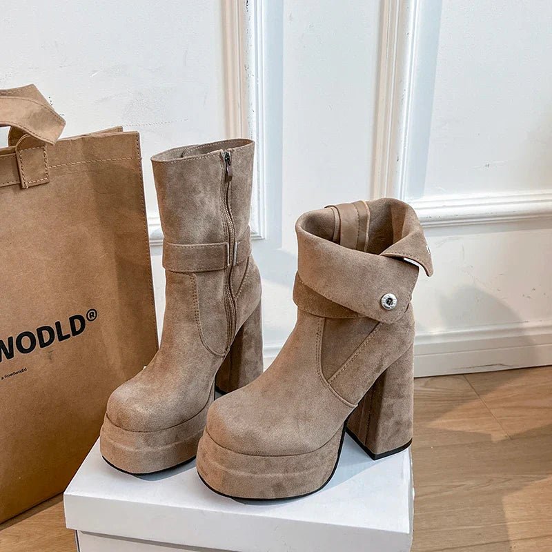 Amalia™ | Botas de estilo urbano com personalidade e confiança - | Benedita Lisboa