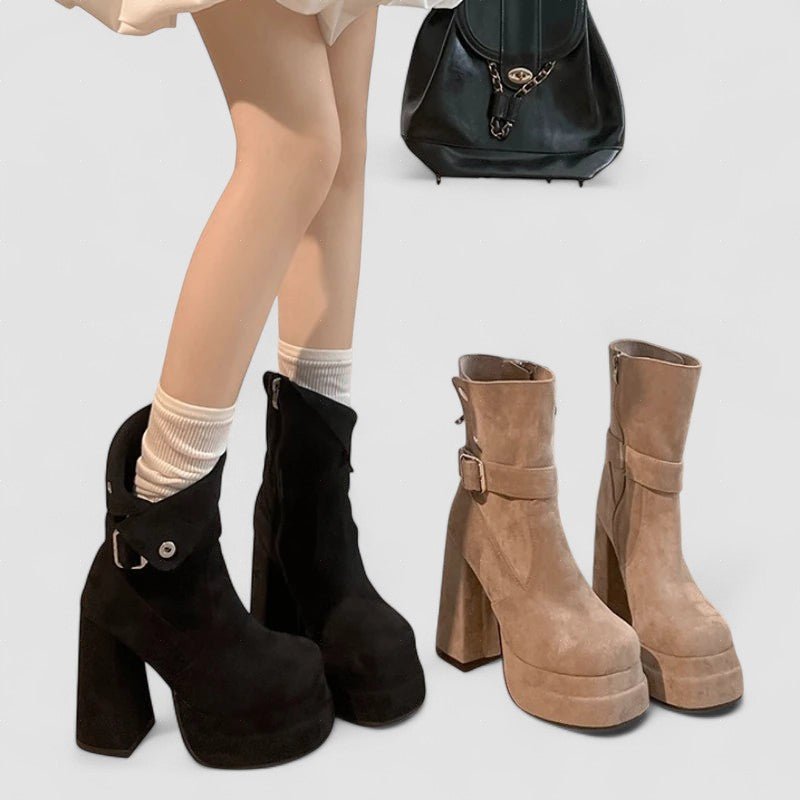Amalia™ | Botas de estilo urbano com personalidade e confiança - | Benedita Lisboa