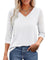 Amélia™ | Blusa com Mangas em Renda e Decote em V Elegante - | Benedita Lisboa