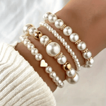 Amelia - Conjunto de Pulseiras Atemporais de Pérolas - | Benedita Lisboa