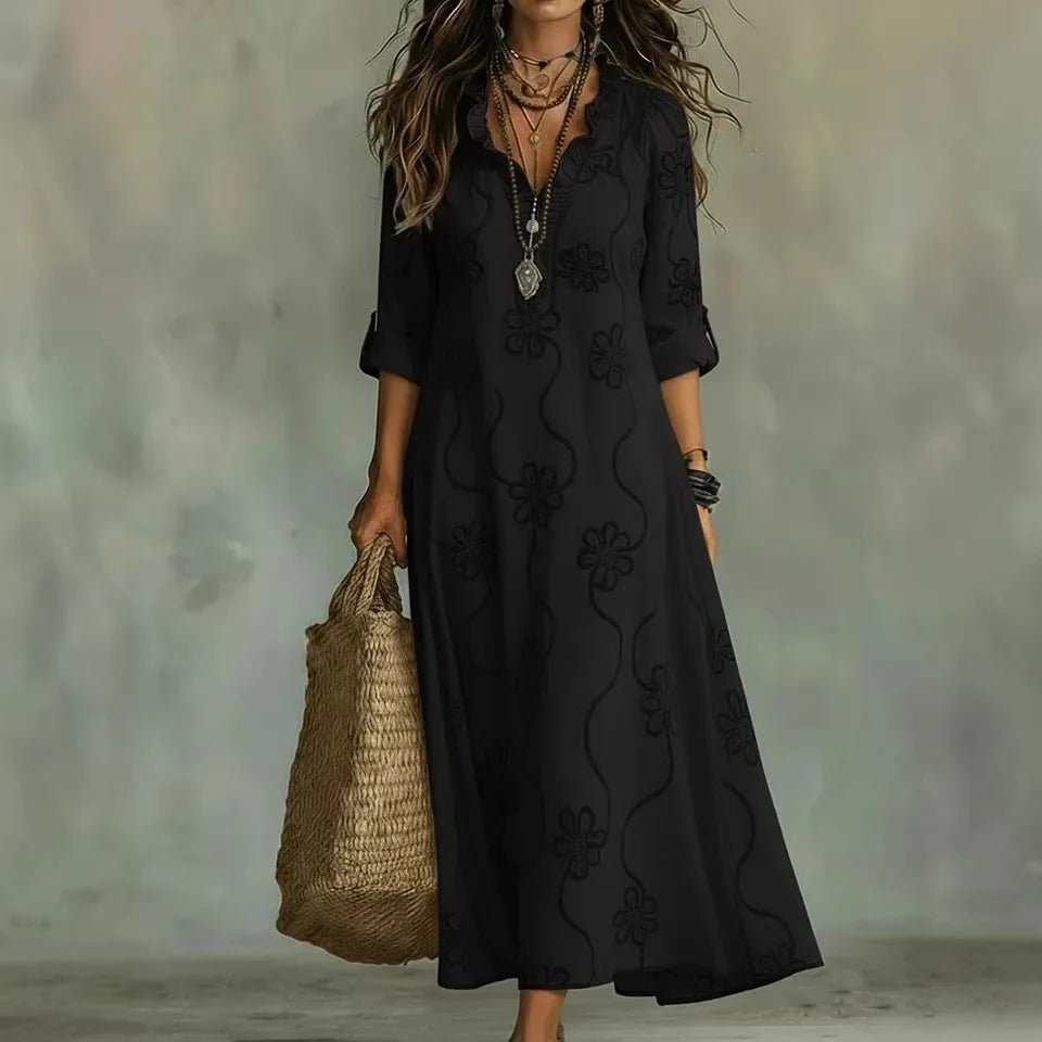 Amélia™ | Vestido Boho Chic Elegância Atemporal - dress | Benedita Lisboa