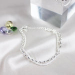 Amparo - Conjunto de Pulseiras Prateadas Elegantes com Pedras de Zircónio - | Benedita Lisboa