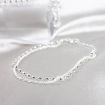 Amparo - Conjunto de Pulseiras Prateadas Elegantes com Pedras de Zircónio - | Benedita Lisboa