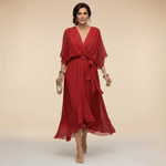 ANA™ | Vestido Midi Elegante - | Benedita Lisboa