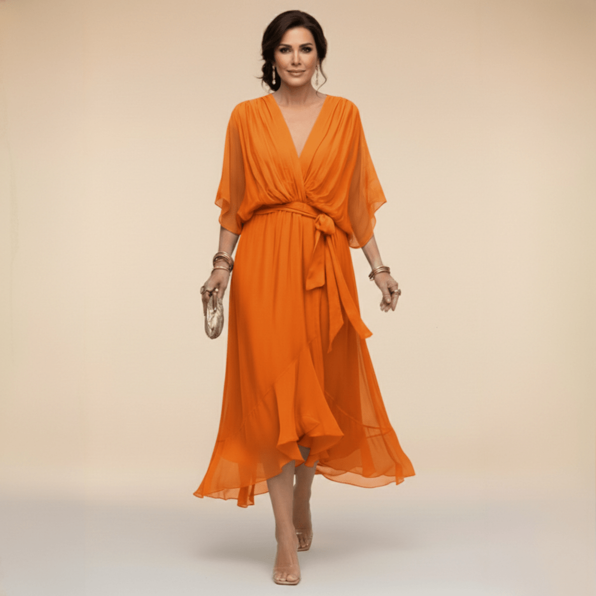 ANA™ | Vestido Midi Elegante - | Benedita Lisboa