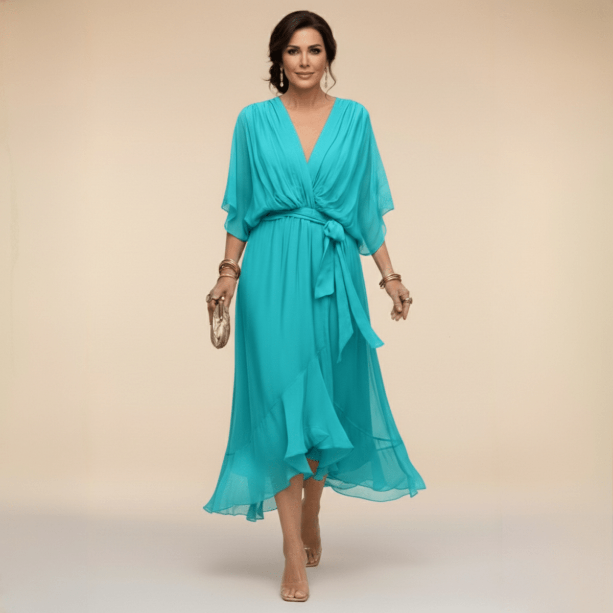 ANA™ | Vestido Midi Elegante - | Benedita Lisboa