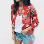 Andreia - Casaco bomber elegante com padrão floral - | Benedita Lisboa