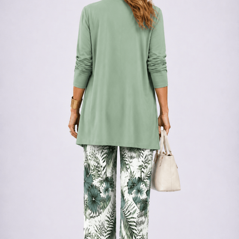Andreia™ | Conjunto de 3 Peças Verde e Branco - | Benedita Lisboa