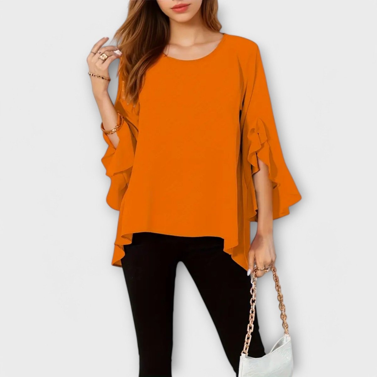 Aria™ | A blusa de primavera perfeita com um decote redondo - | Benedita Lisboa