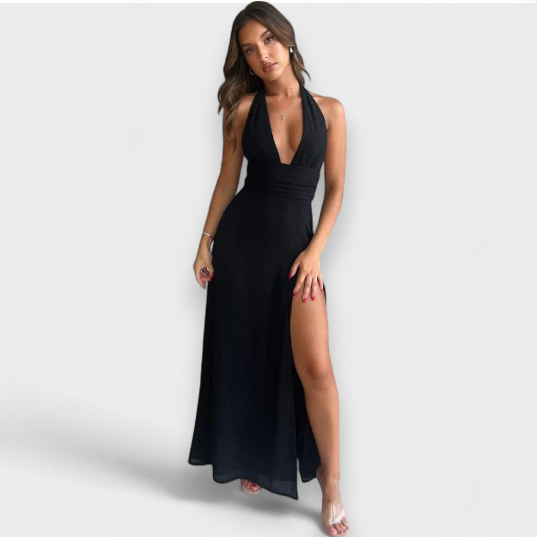 Selena™ | Vestido Fluido com Corte Sofisticado