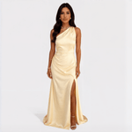 Aurelia™ | Vestido comprido de cetim - | Benedita Lisboa