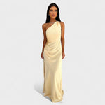 Aurelia™ | Vestido comprido de cetim - | Benedita Lisboa