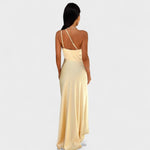 Aurelia™ | Vestido comprido de cetim - | Benedita Lisboa
