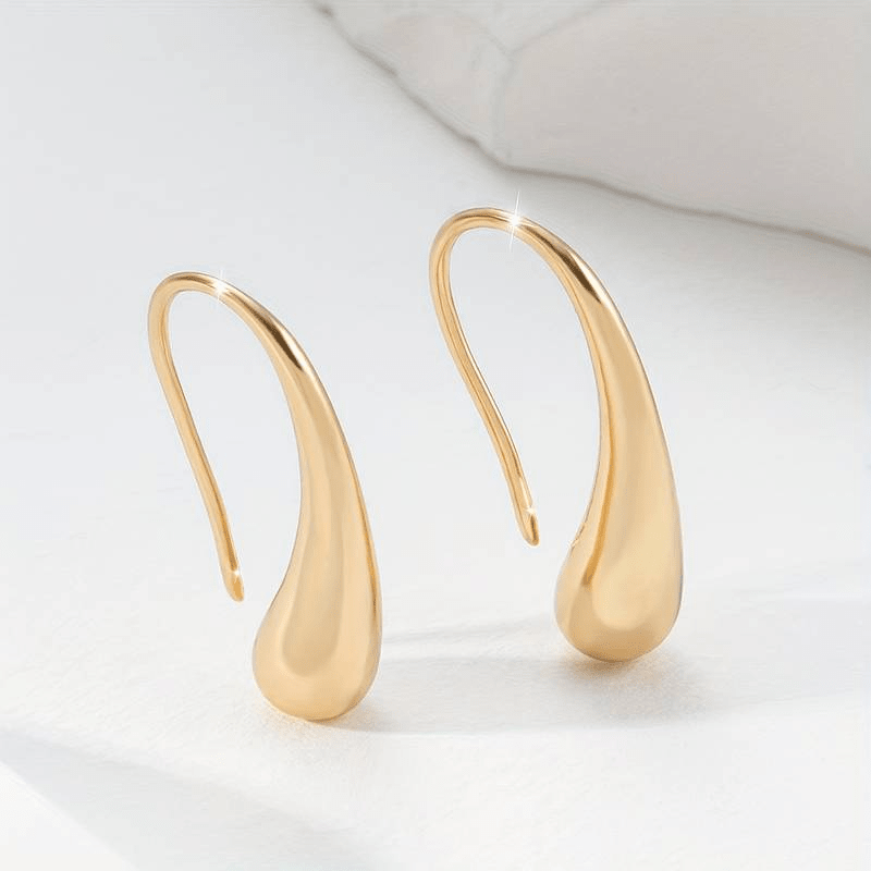 Aurora™ | Joias Brincos Ouro Vintage Gota Elegantes Exclusivos - | Benedita Lisboa