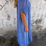 Aurora™ | Vestido Solto Elegance com Decote em V - | Benedita Lisboa