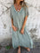 Aurora™ | Vestido Solto Elegance com Decote em V - | Benedita Lisboa