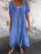 Aurora™ | Vestido Solto Elegance com Decote em V - | Benedita Lisboa