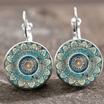 AuroraJoy Brincos Mandala Vintage Redondos - Elegantes - | Benedita Lisboa