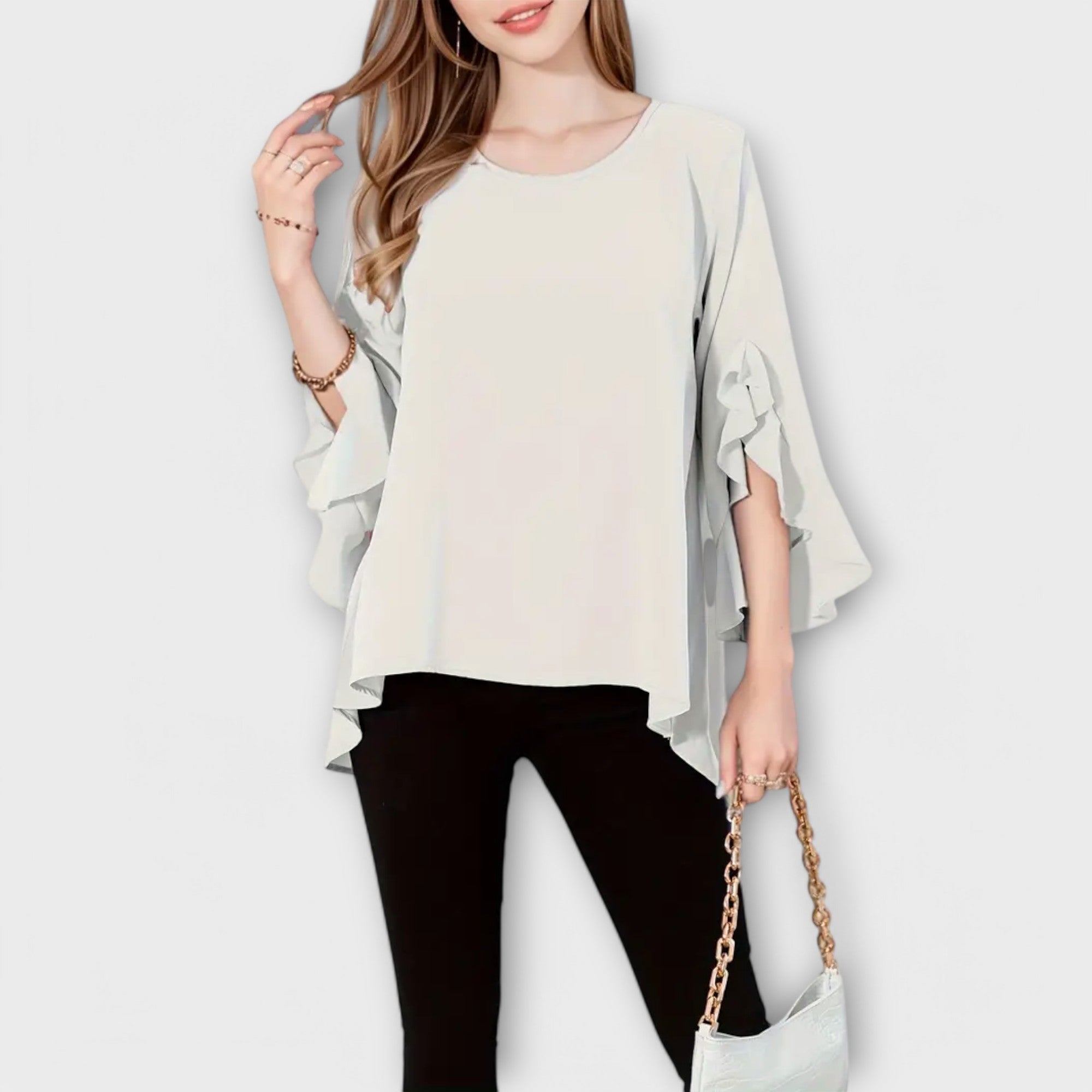 Aria™ | A blusa de primavera perfeita com um decote redondo