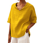 Beatriz™ | Blusa de Linho V com Corte Clássico, Leve e Confortável - | Benedita Lisboa