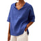 Beatriz™ | Blusa de Linho V com Corte Clássico, Leve e Confortável - | Benedita Lisboa