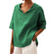 Beatriz™ | Blusa de Linho V com Corte Clássico, Leve e Confortável - | Benedita Lisboa
