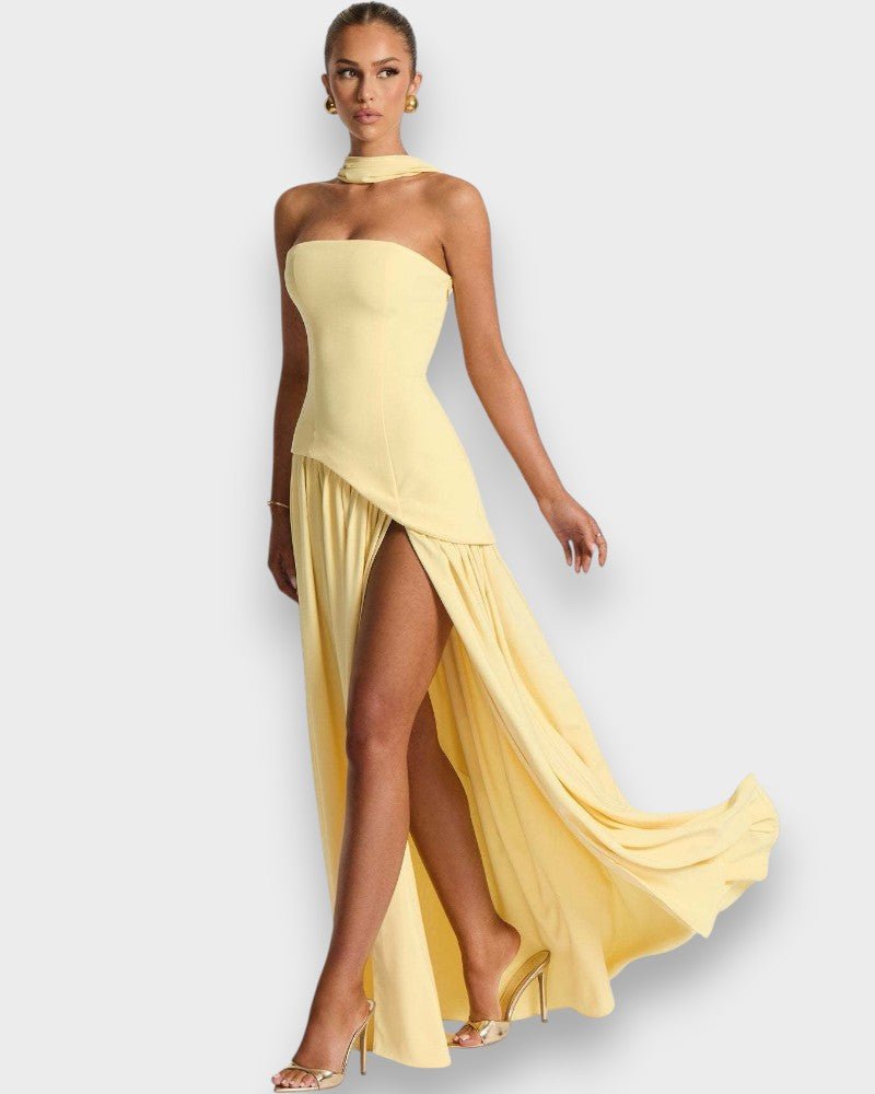 Beatriz™ | Vestido Longo com Corte Sofisticado - | Benedita Lisboa