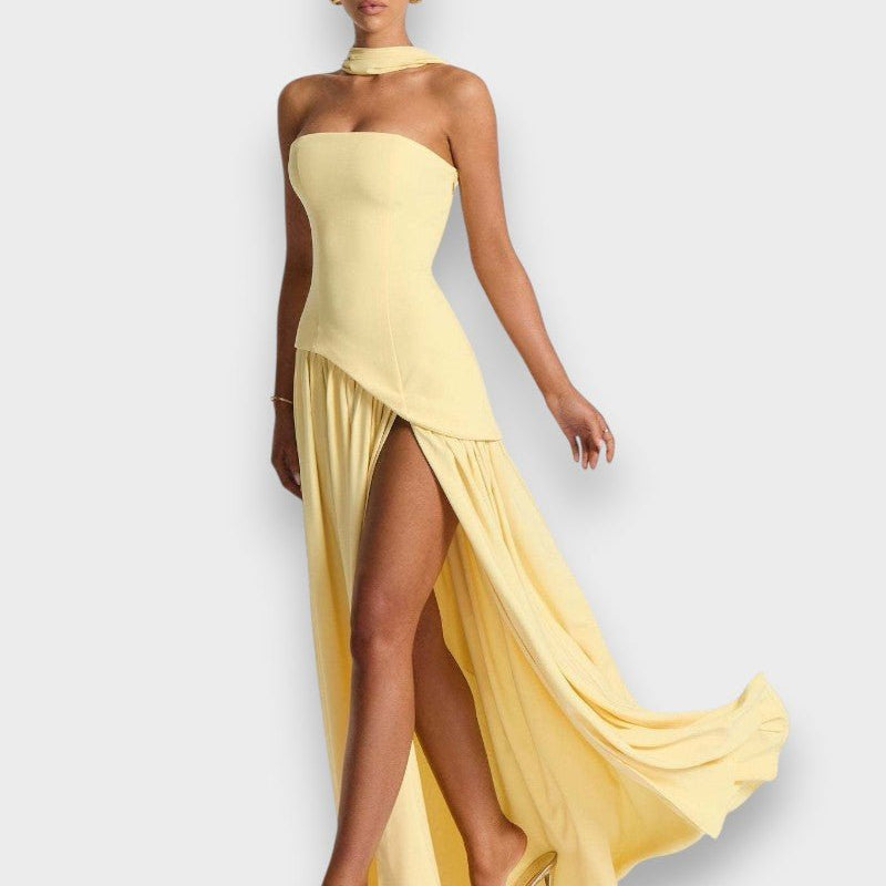 Beatriz™ | Vestido Longo com Corte Sofisticado - | Benedita Lisboa