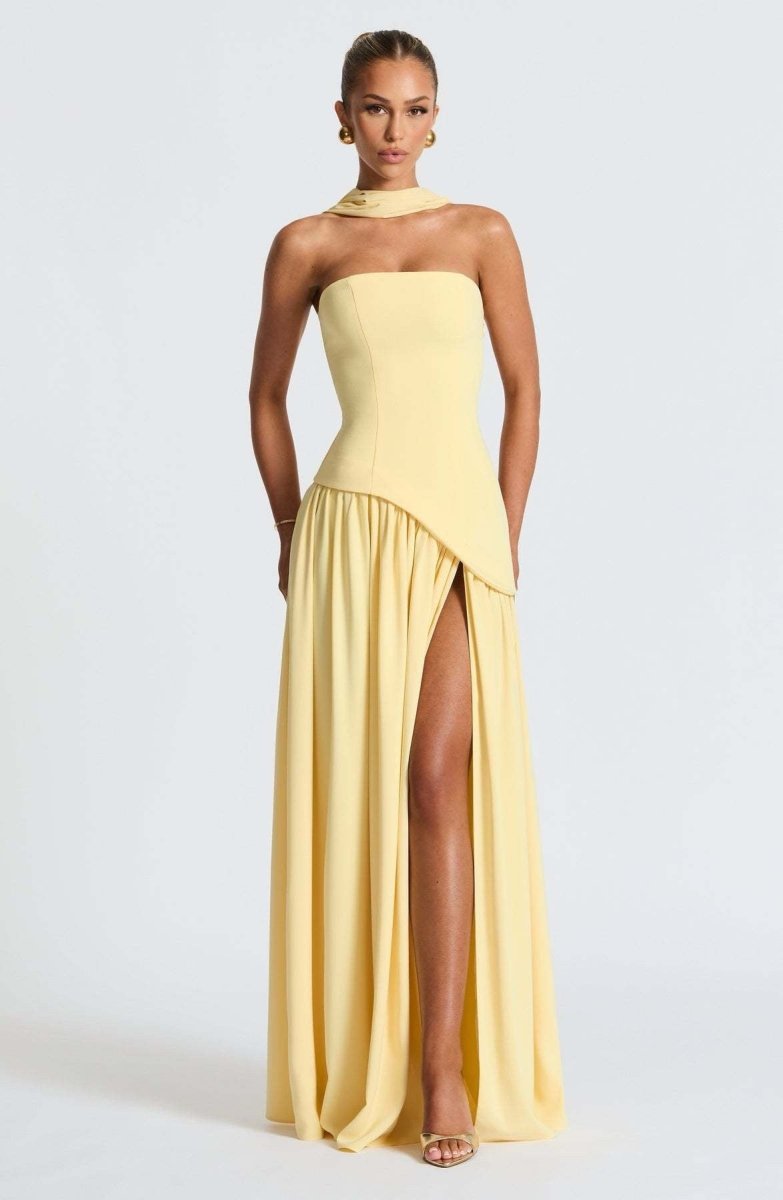 Beatriz™ | Vestido Longo com Corte Sofisticado - | Benedita Lisboa